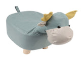 Animal Footstools Prevent Slip Cute Cartoon Giraffe Shape Soft Small Kids Stools for Home Blue V1294-YM0703-3116230000312