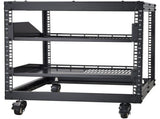 9U Open Frame Rack, 584.2 to 1016 mm Adjustable Depth, Free Standing or Wall Mount Network V952-KFSJJHS9UJL25B27FV0
