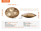 Handpan Drum 22 in 9 Notes D Minor Steel Hand Drum with Mallets for Adult V952-SDG22INCH9YDCVIEZV0
