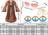 60s costume women, hippie women's dress set, 70s disco halloween outfits, hippie clothing women's V1237-ZY-203-3755