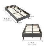 Bed Frame Mattress Foundation – Single V264-BFS-206F-DGR-SL-1