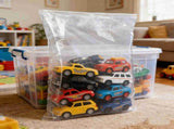 10Pcs Clear Plastic Resealable Zip Bags, 16 x 24 Large Poly Bags with Zip Seal for Travel, Storage, V1192-AZ-W-17421