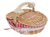 Wicker Picnic Basket with Removable Liner Empty Picnic Hamper Basket with Lid and Handle for Easter V1294-YM0901-3111250051111