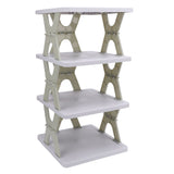 4 Tier Foldable Shoe Rack Narrow Small Space Saving Shoe Organizer for Closet Front Door Entrance V1294-YM0901-3117240300011