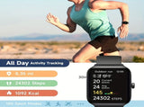 Smartwatch, men's and women's, 4.95cm fitness tracker, supports answering/making calls, V1106-HESB-004