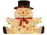 Christabelle 82cm Sitting Snowman Christmas Display with Lights 112_MHA505