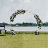 260cm Gold Metal Wedding Arch Round Balloon Birthday Party V63-841761