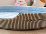 Cooling Ice Silk Pet Bed for Small Dogs and Cats, Breathable Summer Nest with Washable Cushion, V1341-ZY-M5MWNNBL-LIGHTGREY-L7058CM