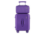 Wanderlite 2pcs Trunk Luggage Suitcase Travel Carry On TSA Lock 12" 20" Purple LUG-ABS-TRUK-12-20-PR