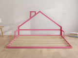 Pine Wood Floor Bed House Frame for Kids and Toddlers V63-849621