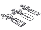 3Pcs Metal Vase Flowers Wall Art Elegant Prevent Rust Easy to Install Iron Flower Wall Art for V1294-YM0715-3115210265811
