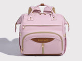 Stylish Mom Backpack with Insulated Bottle Pocket Multi-Compartment Diaper Bag, Anti-Theft Phone V1107-CS-QBMMBF
