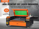 80W CO2 Laser Engraver, 500 x 700 mm, 19.7 IPS Laser Cutter Machine with 2-Way Pass Air Assist, V952-YTSDKJACCO270S9X2V3