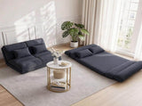 Artiss Floor Lounge Sofa Bed & Coffee Table 2 Tier Marble Effect Side Table Set FLOOR-200SUE-S-COF08