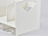 Magazine File Book Holder ABS Desktop Bookshelf Organizer with Drawer for Bedroom Office V1294-YM0901-3117240218011