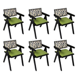 Levede Dining Chair Retro Backrest Chair x6 CH1142-1-BKX6