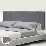 Linen Fabric Double Bed Headboard Bedhead - Grey V63-800797