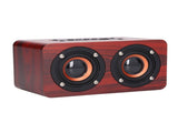 Speaker Portable Red Dual Speakers Voice Call Usb Charging Wooden Speaker Subwoofer V1294-YM0715-3113210291911