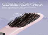 Pink 4D Straight Hair Comb and Negative Ionic Styler with Dual MCH Ceramic Fast Heating, Anti-Scald V888-ELOSUNG55162-1