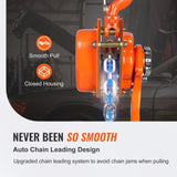 VEVOR Manual Lever Chain Hoist, 3/4 Ton 1650 lbs Capacity 10 FT Come Along, G80 Galvanized Carbon V952-CGSBHL34T10FT5KRRV0