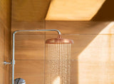 8-Inch Rainfall Shower Head, High-Pressure Antique Copper Showerhead with 360&deg Adjustable Ball Joint V1107-CS-LYDHS