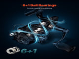 Rod and Fishing Reel Combo, IM6 Fiberglass & Carbon Fiber Spinning Rod and Reel Combo, Bass Fishing V952-GLZHFCLQX65YD6OUO001V0