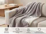 Heated Throw Blanket, Soft Double-Sided Fleece with Adjustable Heat Settings V196-HT111
