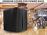 Gym Rack Cover with Waterproof Zipper, Protective Cover for Squat Rack/Weight Lifting Rack/Home Gym V1192-AZ-W-3198