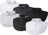 Women's Fake Collar Detachable Dickey Collar Faux False Polka Dots Half Shirts Blouse for Women V1258-DP02-C-2226