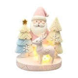 Christmas Decorations Indoor Santa and Reindeer Figures, LED Entry Table Decor Lights, V1192-AZ-W-35146