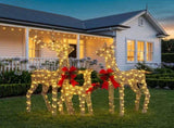 Christabelle 3 Reindeer Family Christmas Light Up Display 1.3m LED Outdoor Indoor Xmas Yard Law 112_MHA706