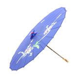 6x PARASOL UMBRELLA Chinese Japanese Bamboo Flower Pattern 80cm Large BULK - Assorted Colour Pack V563-6XBR-PARUMB-ACOLOUR