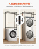 VEVOR Over Washer and Dryer Storage Shelf Two Row 5 Tiers Washer Rack Black V952-LDXYJZJTJKBD41L6S001V0