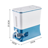 Regular Amber Blue Smart Kitchen Rice Dispenser - Automatic Press-Style Rice Storage Bin V888-ELOSUNG18341