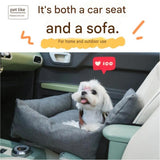Grey Paw print pattern S Size 40x30cm Car pet bed -Oxford Linen Removable Washable Non-Slip Sofa Bed V888-ELOSUNG53913