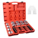 30 PCS Pull and Press Sleeve Kit 45 Steel Installation Bushes Bearings Tool Kit Bush V985-PRESSANDPULLSLEEVEKIT