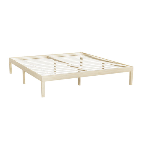 Artiss Bed Frame King Size Wooden Base Mattress Platform Timber Pine BRUNO WBED-BRUNO-K-WD-AB