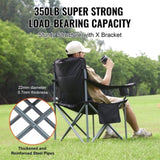 Camping Folding Chair for Adults, Portable Heavy Duty Outdoor Quad Lumbar Back Padded Arm Chairs V952-HWZDYCY450LBSFODNV0
