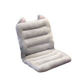 SOGA Grey One Piece Siamese Cushion Office Sedentary Butt Mat Back Waist Chair Support Home Decor SCUSHION051