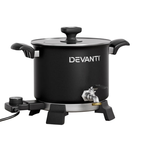 Devanti 5L Wax Melter Candle Making 1200W Melting Pot Furnace Quick Pour Spout Soy Soap WAX-06-5L