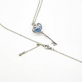 Gift Box - Key White Gold Aroma Necklace Purify Oil Blend V760-GBAJ - 38