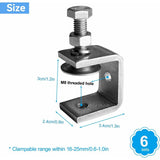 6 pcs Heavy Duty 304 Stainless Steel C-Clamps, For Clamps, Pliers And Turnbuckles, Woodworking V1188-MS-227-1423
