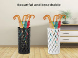 Metal Umbrella Stand in White, 15x15x42cm, Holds 4-6 Long Umbrellas V178-59215