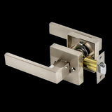 Door Handle Set Lever Passage Function Square Satin Nickel V63-837421