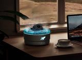 Black Creative Cannon-Shaped Aromatherapy Diffuser with Colorful LED Lights, 280ml Ultrasonic V888-ELOSUNG13546