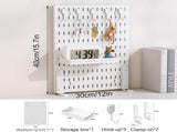 CARLA HOME Desk Pegboard Organizer Kit with Hooks, Tray & Mount Ideal for Office, Gaming Setup & V178-36279