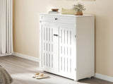 Levede Shoe Cabinet Door Storage Rack Cupboard White EA0284-WH-AU
