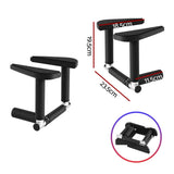 Everfit 2Pcs/Set Pull Up Bar Portable Foldable Dip Station Multi Gym 120kg Home Power Station Black PUB-A-5011A-BK