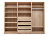 MALMO SIX SHELF WALK IN WARDROBE - NATURAL OAK V164-ECW6SB