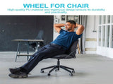 5Pcs White PU Chair Caster Wheels 360 Degree Swivel Furniture Universal Wheels for Home V1366-AZ2-W-21521